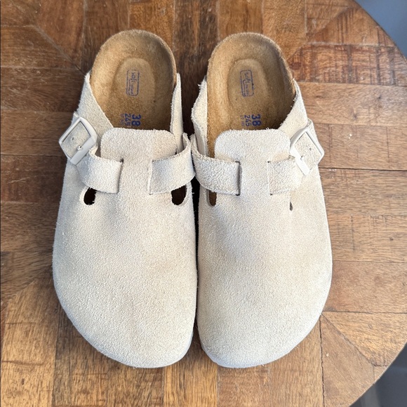 Birkenstock Boston Soft Footbed Suede Clog Sandals 38/7 - Picture 9 of 16